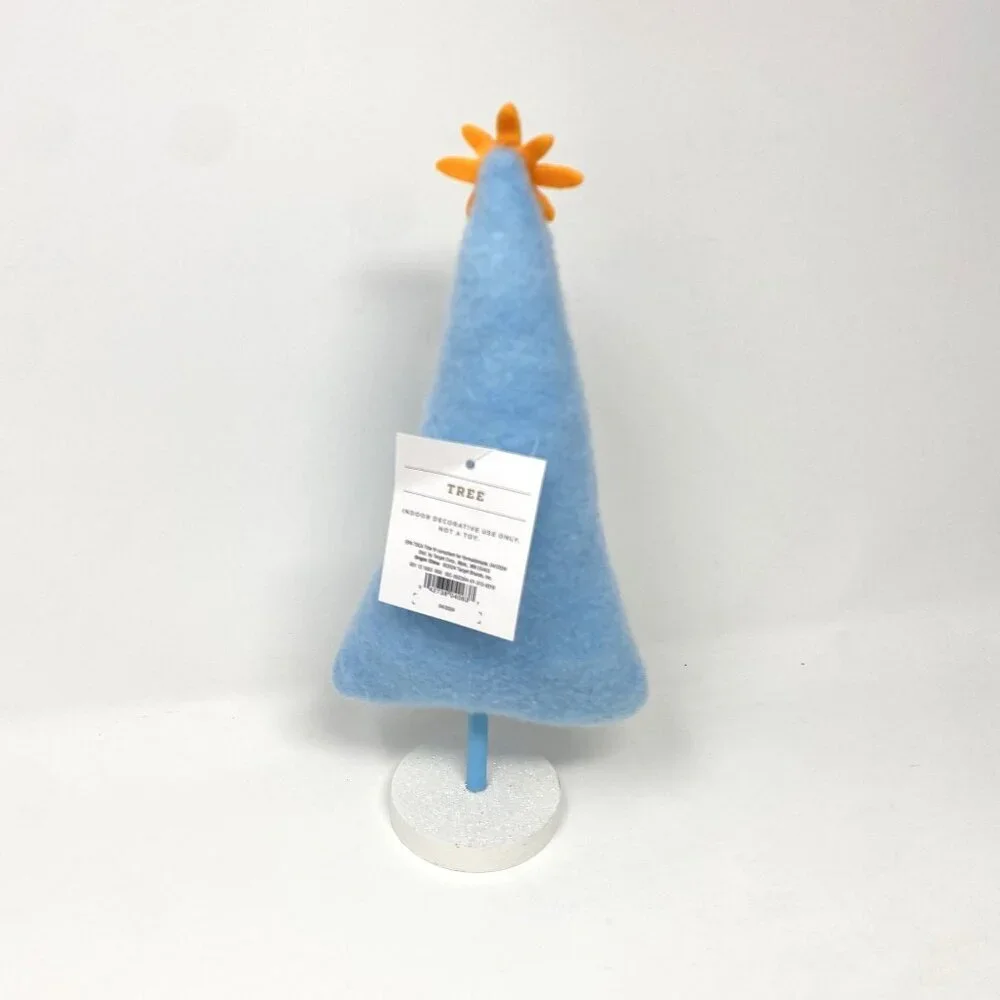 Fabric Christmas Tree Figurine with Gold Star Wondershop™ Light Blue Decor